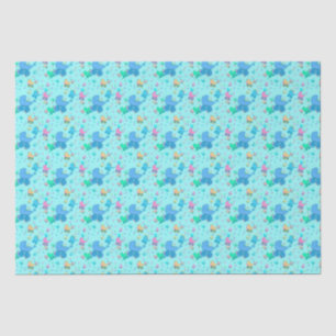 Seda Papel de regalo cochecitos Baby Blue
