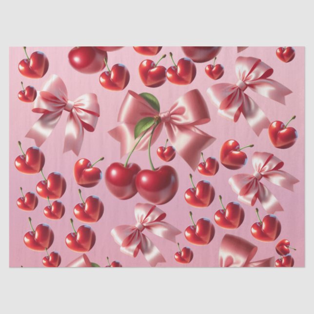 Seda Papel de regalo con estampado de lazo de corazón C (Anverso)