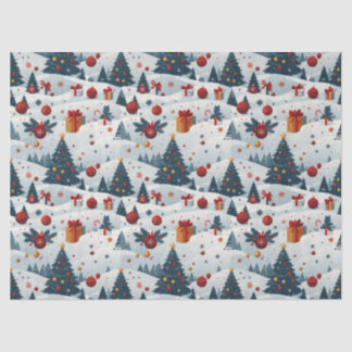 Seda Papel de regalo con patrón de adorables árboles de