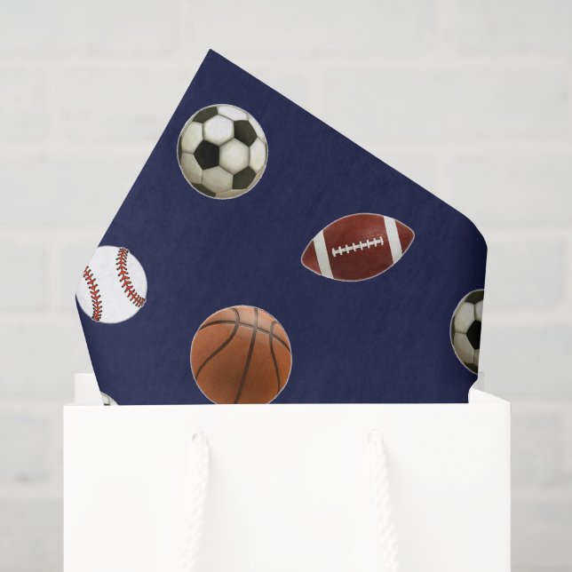 Seda Papel de regalo con tema deportivo (Bolsa de regalo)