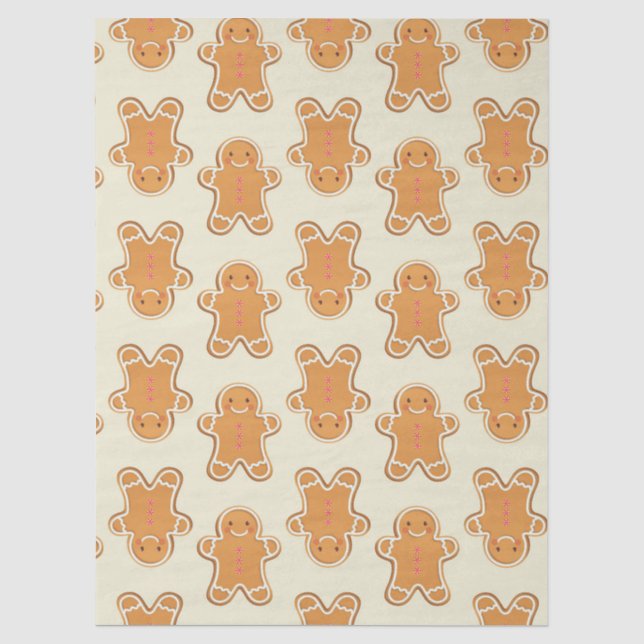 Seda Papel de regalo de bebé de jengibre de Navidad (Anverso)
