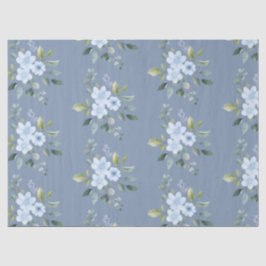 Seda Papel de regalo de boda floral azul acuarela