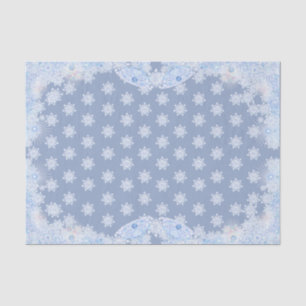 Seda Papel de regalo de copo de nieve azul hielo