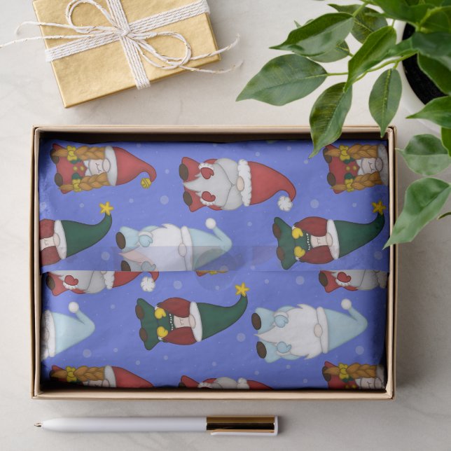 Seda Papel de regalo de Gnomies Fríos (Grande) (Regalo )