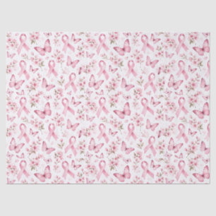 Seda Papel de Regalo de lazo rosa de Concienciación sob
