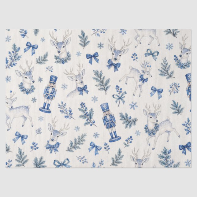 Seda Papel de regalo de Navidad con estampado de Toile  (Anverso)