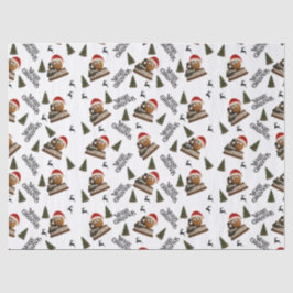 Seda Papel de regalo de Navidad con nuez antigua