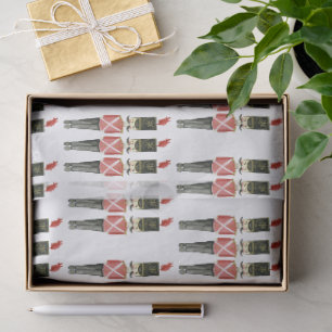 Seda Papel de regalo de Navidad del Cascanueces acuarel