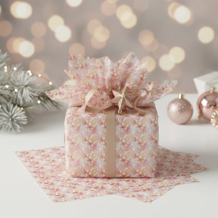 Seda Papel de regalo de Navidad en rosa dorado #17 ID10
