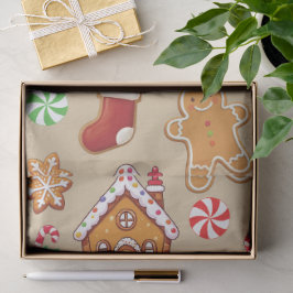Seda Papel de regalo de Navidad Gingerbread Baby