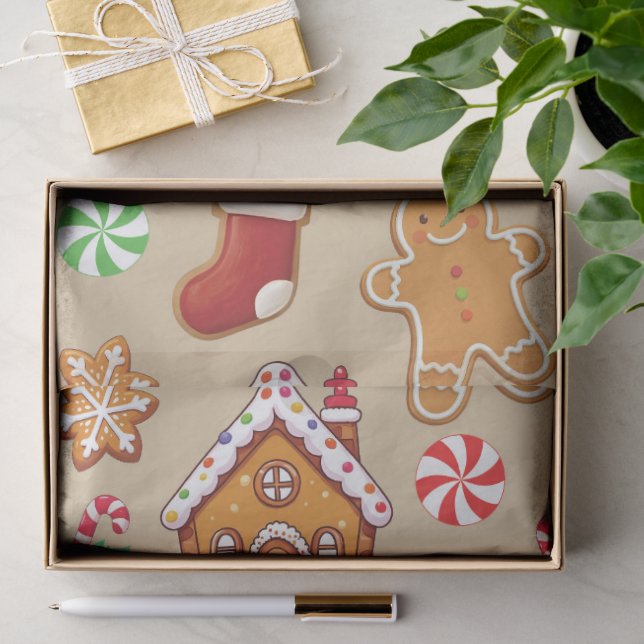 Seda Papel de regalo de Navidad Gingerbread Baby (Regalo )