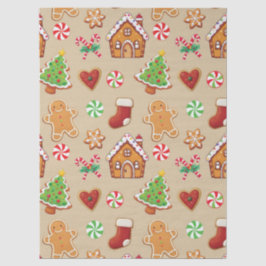 Seda Papel de regalo de Navidad Gingerbread Baby