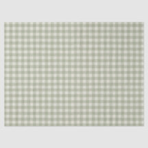 Papel de Regalo de Tejido de Cuadros Verde Salvia