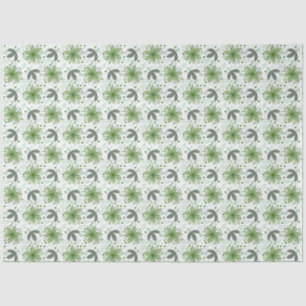 Seda Papel de Regalo de Tejido Floral Abstracto