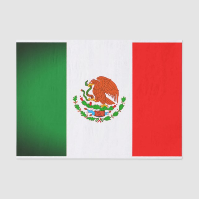 Seda Papel de regalo de tejidos de la bandera de México (Anverso)