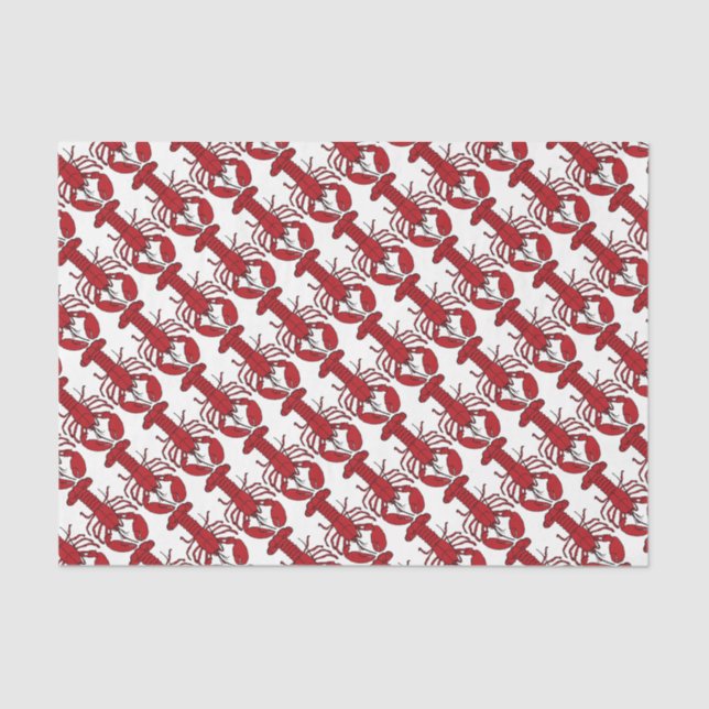 Seda Papel de regalo de tejidos Náutico lindo lobo rojo (Anverso)