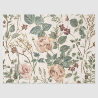 Seda Papel de regalo floral botánico vintage para jardí