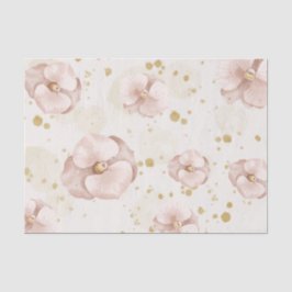Seda Papel de regalo floral rústico con toque rosa y do