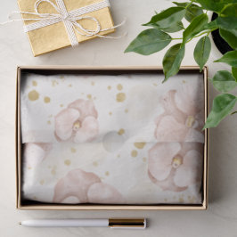 Seda Papel de regalo floral rústico con toque rosa y do