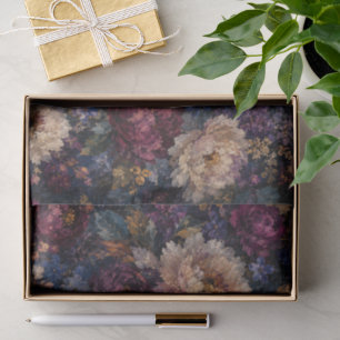 Seda Papel de regalo gótico floral elegante y sombrío