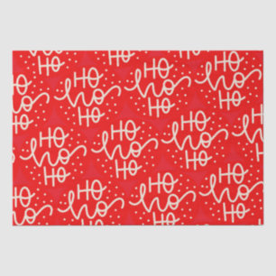 Seda Papel de regalo navideño festivo rojo Ho Ho Ho