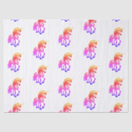 Seda Papel de regalo neon de unicornio hoja plana juego
