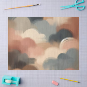 Seda Papel de regalo Nubes Suaves al Óleo — Bru Neutro