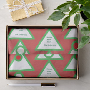 Seda Papel de regalo personalizado con patrón triangula