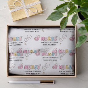 Seda Papel de Regalo Personalizado para Enfermeras