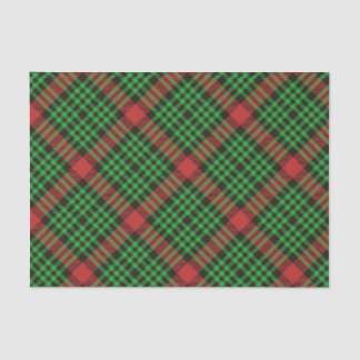 Seda Papel de regalo rojo y verde de cuadros escoceses 