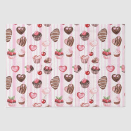Seda Papel de relleno de tejidos de Choco Heart Valenti