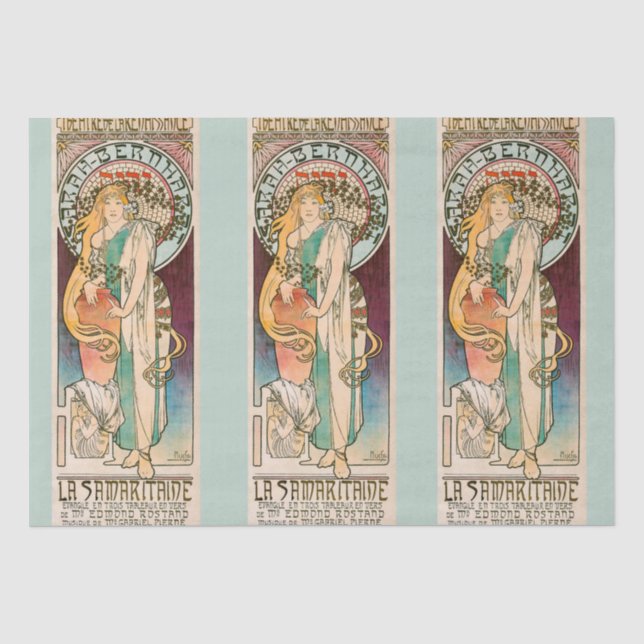 SEDA PAPEL DE SEDA: ALPHONS MUCHA : LA SAMARITAINE (Anverso)