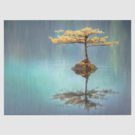 SEDA PAPEL DE SEDA: "ÁRBOL EN UNA ISLA"  