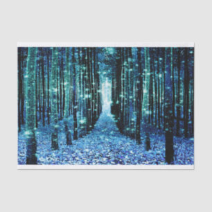 Seda Papel de seda: Bosque Mágico Turquesa Verde Azul