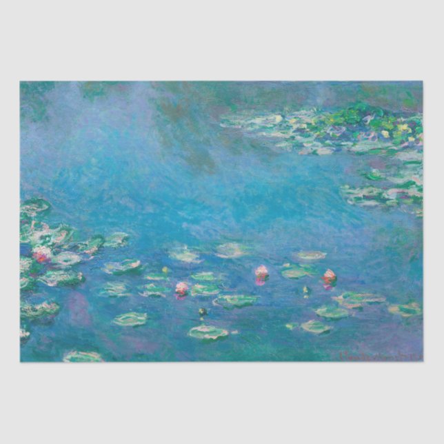 SEDA PAPEL DE SEDA: CLAUDE MONET : AGUAS (Anverso)