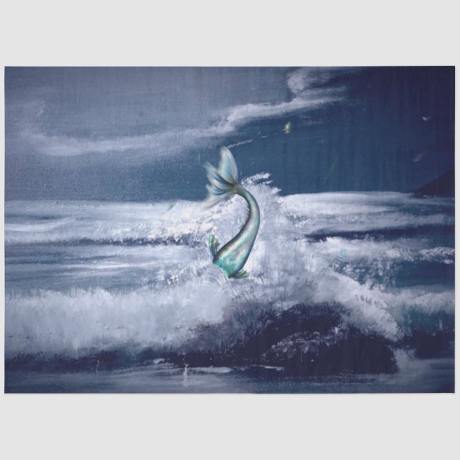 Seda Papel de seda/Decoupage/Papel de Sirena (Anverso)