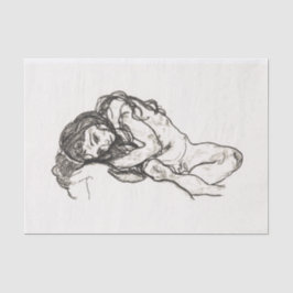 SEDA PAPEL DE SEDA: EGON SCHIELE : CHICA: 1918