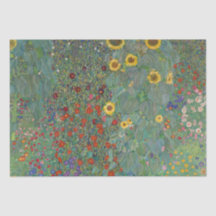 PAPEL DE SEDA: GUSTAV KLIMT : FARM GARDEN