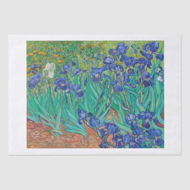 SEDA PAPEL DE SEDA: IRISES 1889: VINCENT VAN GOGH (Anverso)