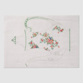 SEDA PAPEL DE SEDA: JAPONÉS: DISEÑO DE TEAPOT DE 1910