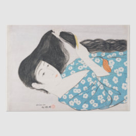 SEDA PAPEL DE SEDA: JAPONÉS: GOYŌ HASHI-GUCHI :1920