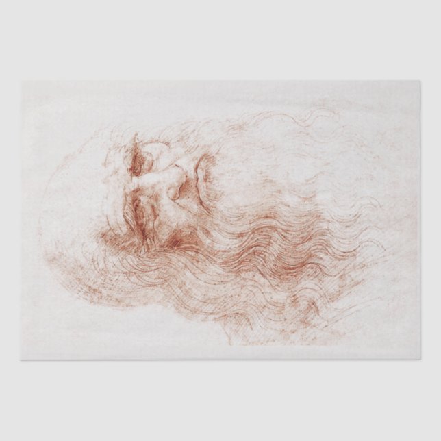 SEDA PAPEL DE SEDA: LEONARDO DA VINCI : AUTORETRATO (Anverso)