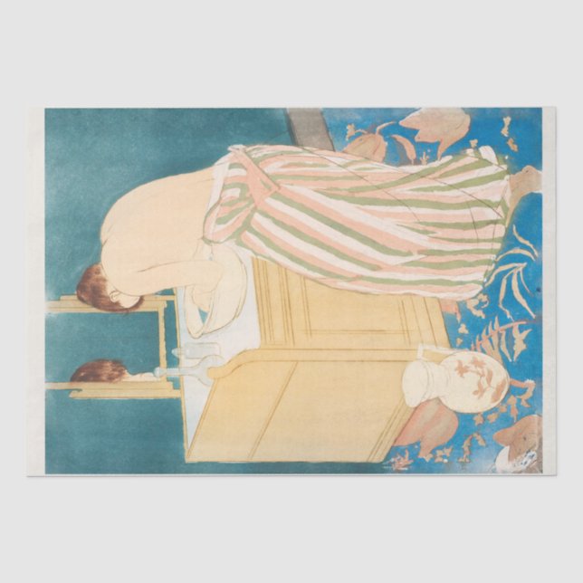 SEDA PAPEL DE SEDA: MARY CASSATT : BAÑO DE MUJER (Anverso)