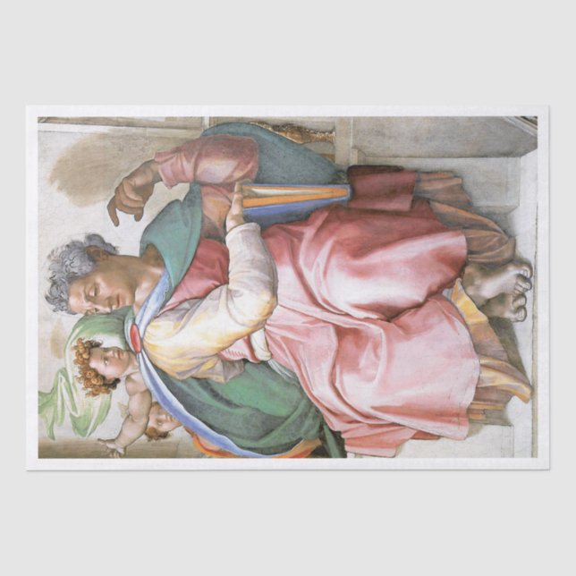 SEDA PAPEL DE SEDA: MICHELANGELO : SISTINE CHAPEL (Anverso)
