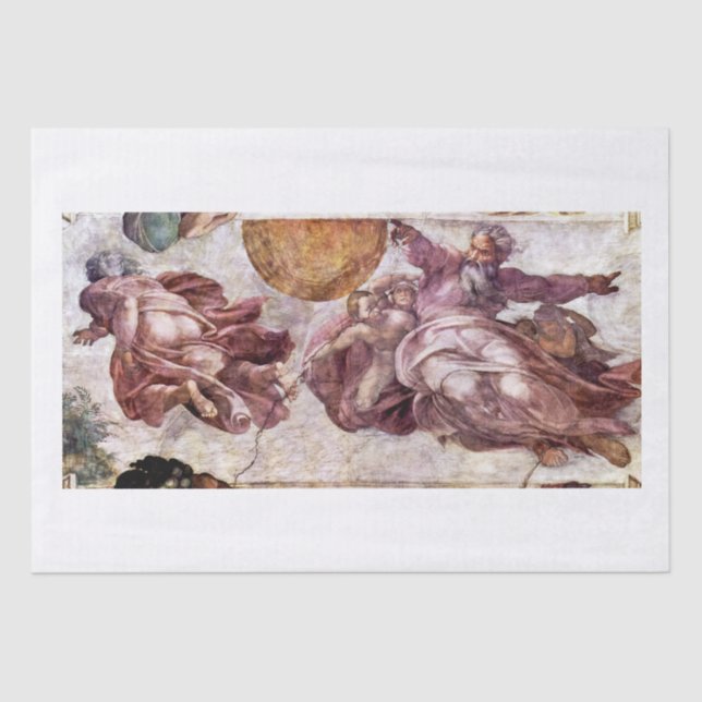 SEDA PAPEL DE SEDA: MICHELANGELO : SISTINE CHAPEL (Anverso)