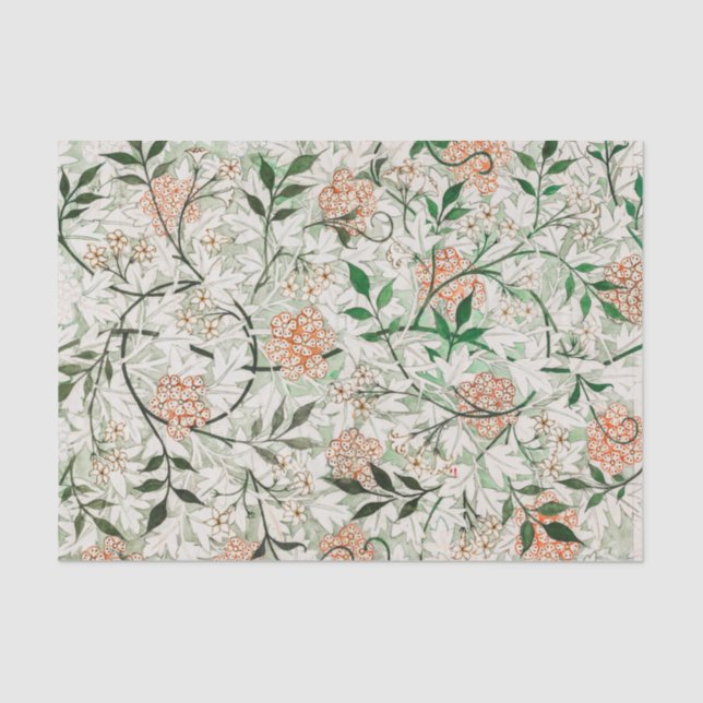 SEDA PAPEL DE SEDA: WILLIAM MORRIS : JASMINE (Anverso)