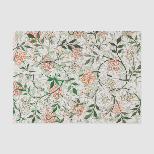 SEDA PAPEL DE SEDA: WILLIAM MORRIS : JASMINE (Anverso)