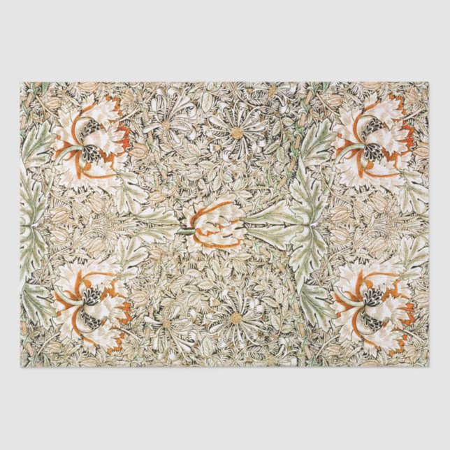 SEDA PAPEL DE SEDA: WILLIAM MORRIS : MADRESELVA: 1876 (Anverso)