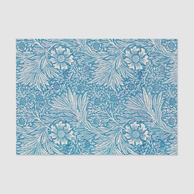 SEDA PAPEL DE SEDA: WILLIAM MORRIS : MARIGOLIS (Anverso)