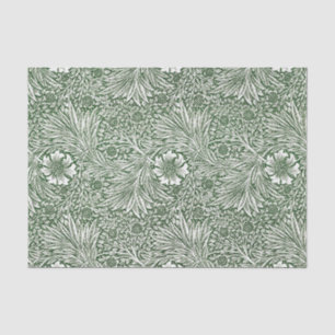 SEDA PAPEL DE SEDA: WILLIAM MORRIS : MARIGOLIS EN VERDE